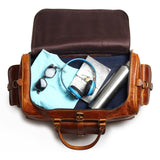 Berlin Leather Weekender Duffle Bag